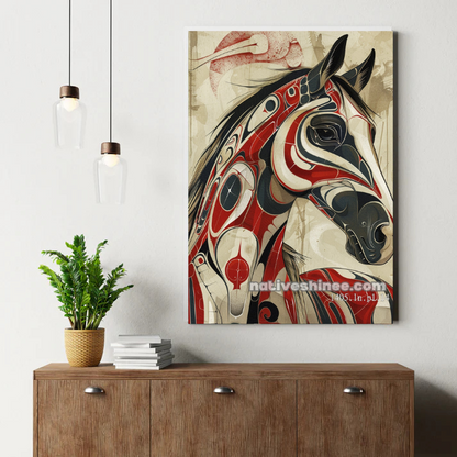 Tribal Stallion Spirit Canvas