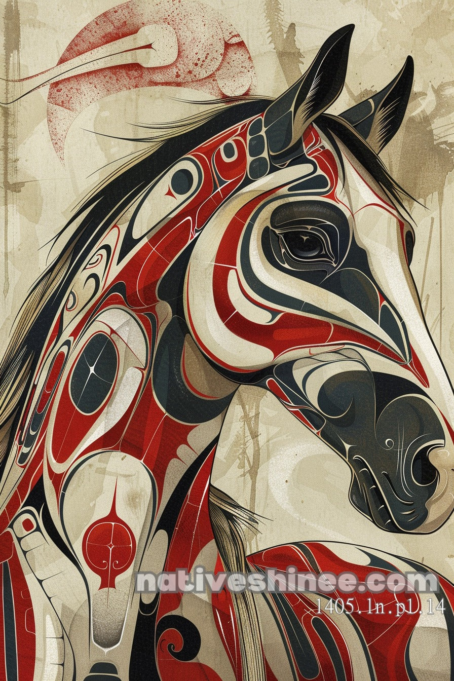 Tribal Stallion Spirit Canvas
