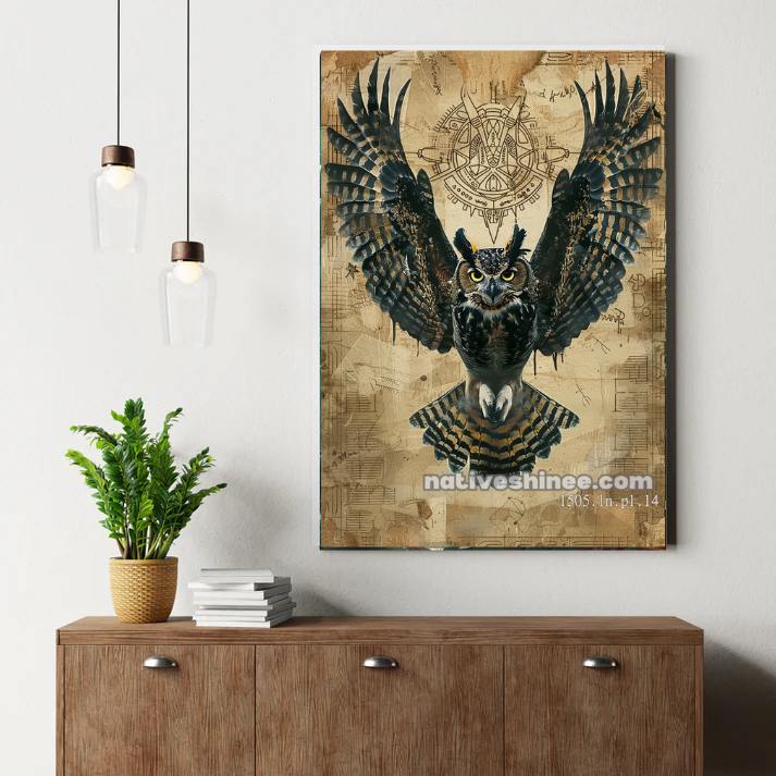 Ancient Owl Wisdom Canvas