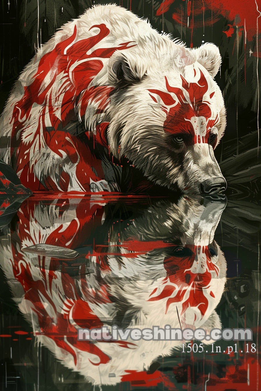 Sacred Bear Reflection Canvas