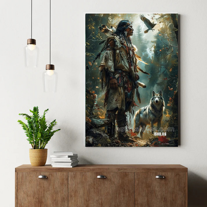 Song of the Midnight Wolf Canvas