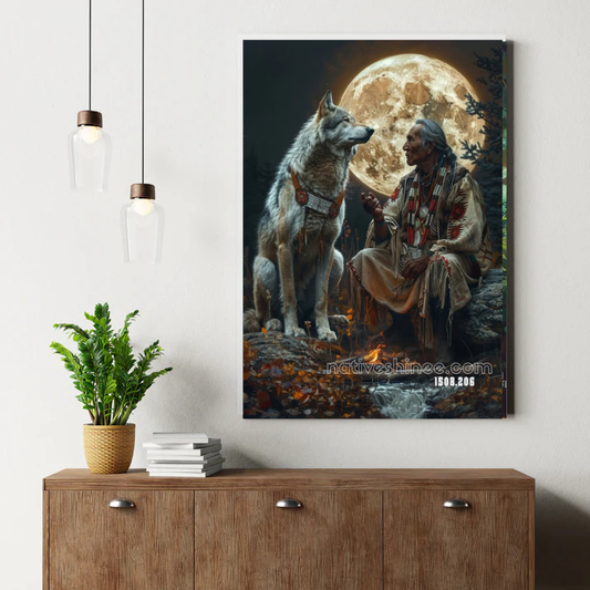 Wisdom Under the Moon Canvas