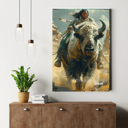 Rider of the Bison Canvas