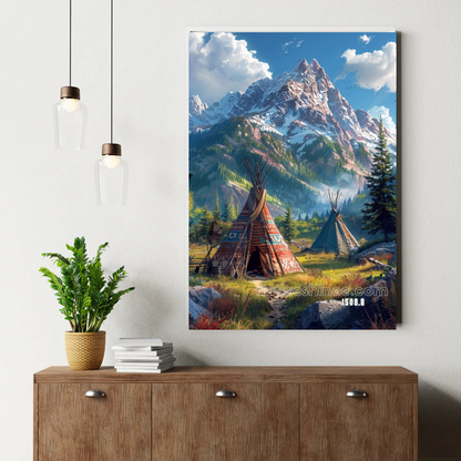 Mountain Encampment Canvas