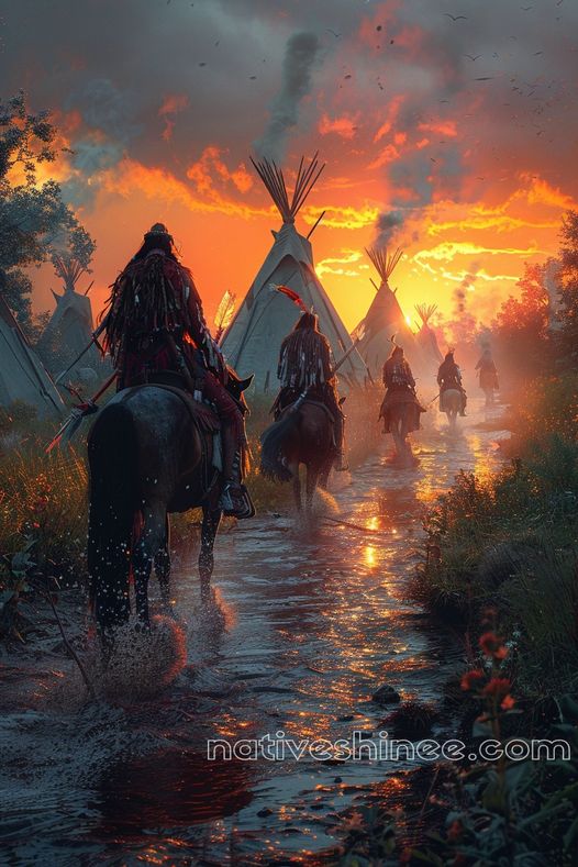 The Warriors' Journey Home Native American Canvas VA