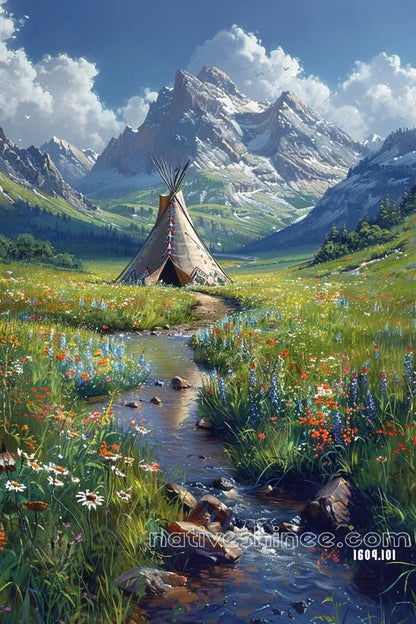 Teepee of the Valley Bloom Canvas