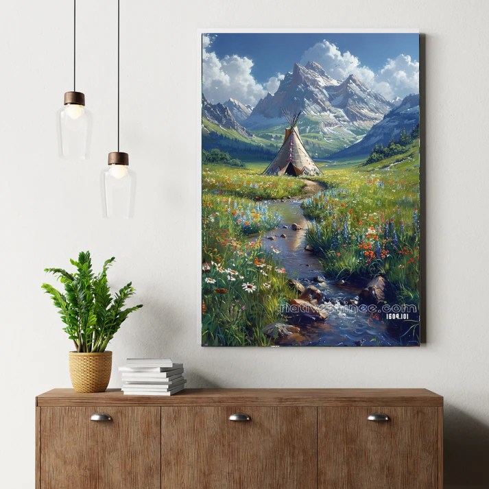 Teepee of the Valley Bloom Canvas