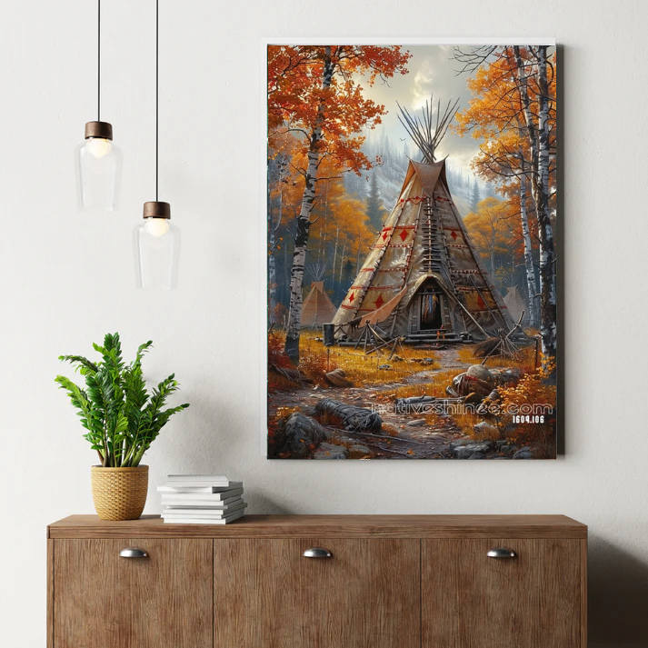 Autumn Teepee Retreat Canvas