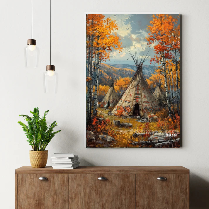 Autumn Teepee Retreat Canvas