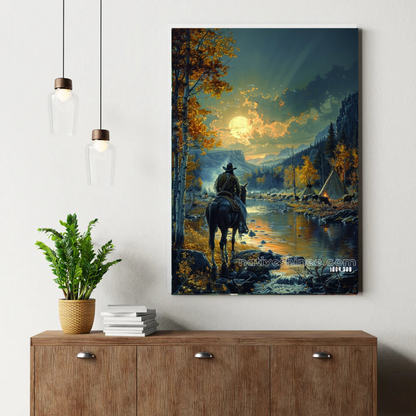 Moonlit Homeward Trail Canvas