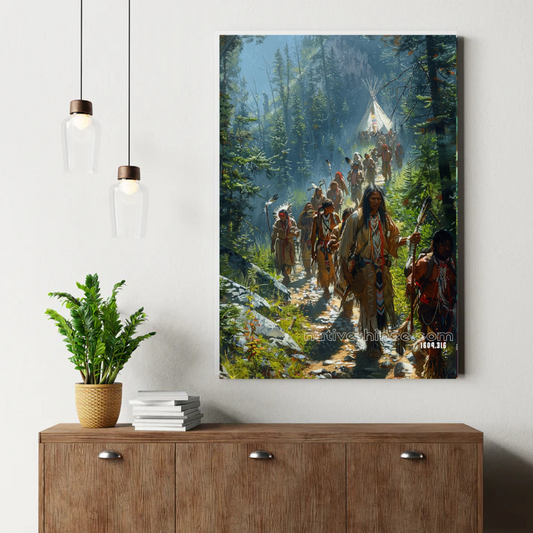 Journey Through the Misty Peaks Canvas