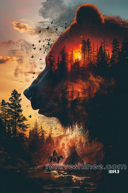 Soul of the Forest Bear Canvas