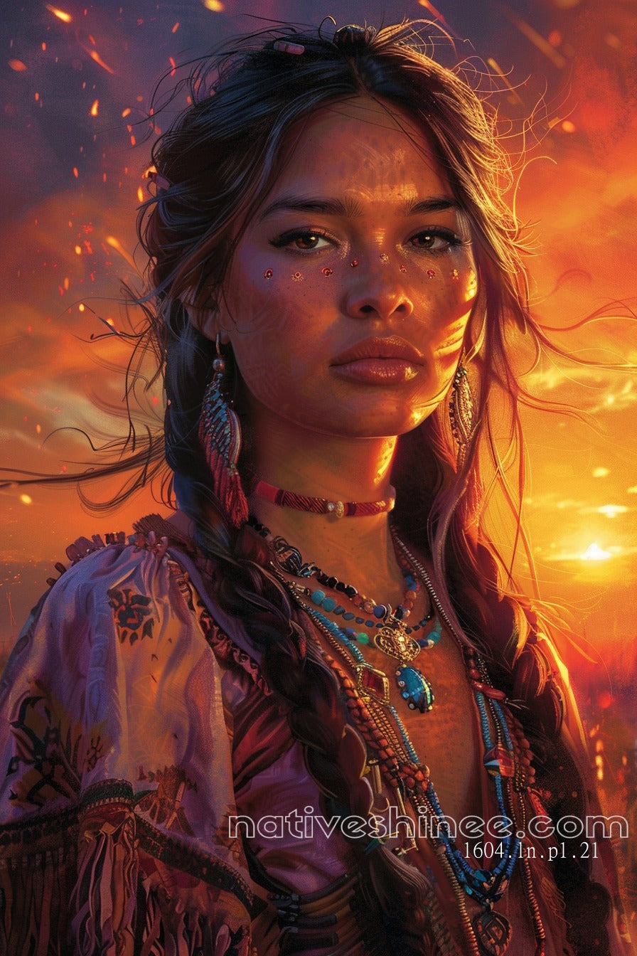 Fiery Sunset Spirit Canvas