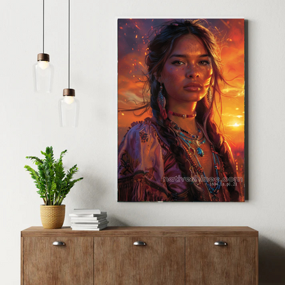 Fiery Sunset Spirit Canvas