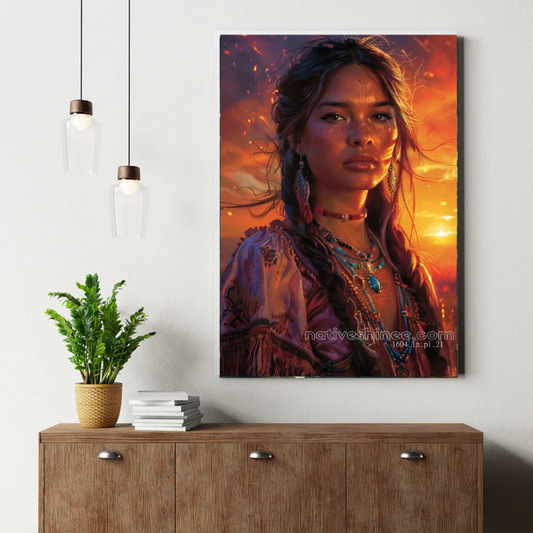 Fiery Sunset Spirit Canvas