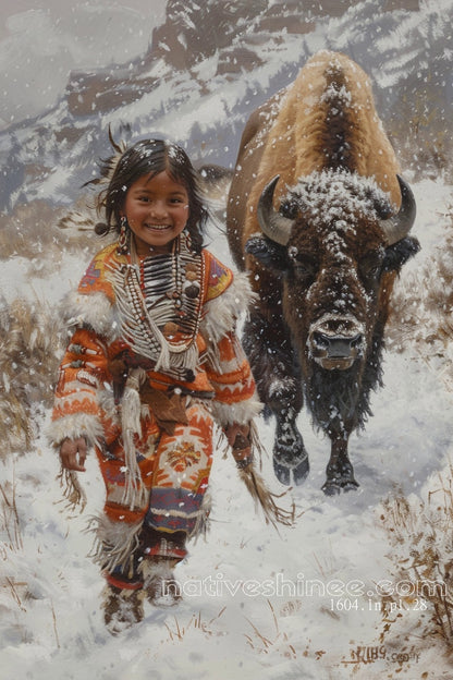 Winter Buffalo Companion Canvas