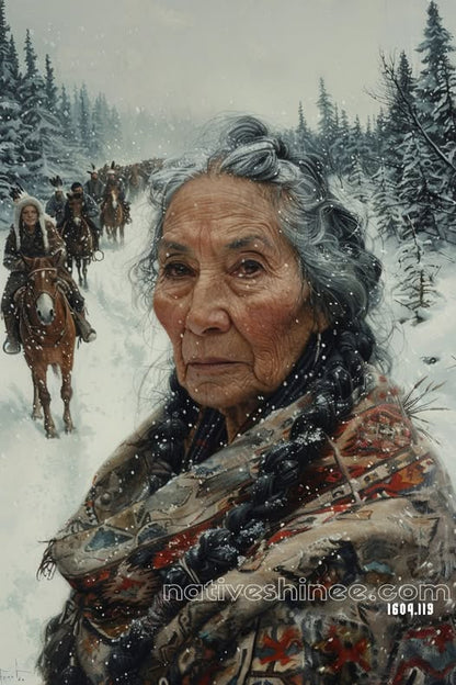 Elder of the Winter Trail Canvas