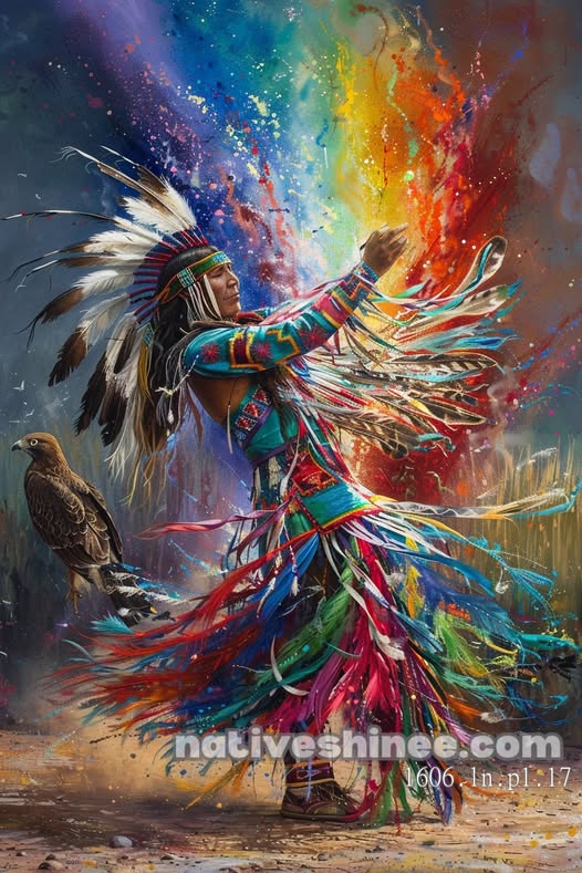 Spirit Dance of the Rainbow Warrior Canvas
