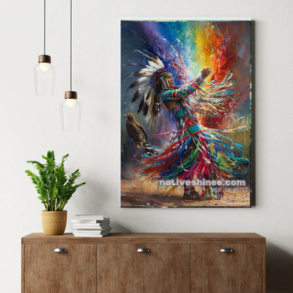 Spirit Dance of the Rainbow Warrior Canvas