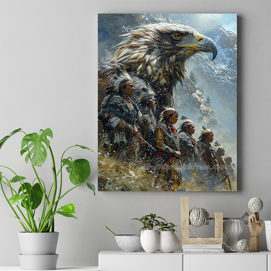 Eagle's Majesty, Warrior's Pride Native American Canvas