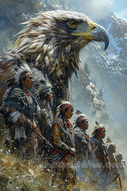 Eagle's Majesty, Warrior's Pride Native American Canvas