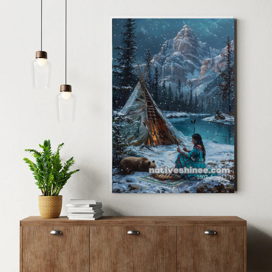 Aurora's Winter Craft Canvas