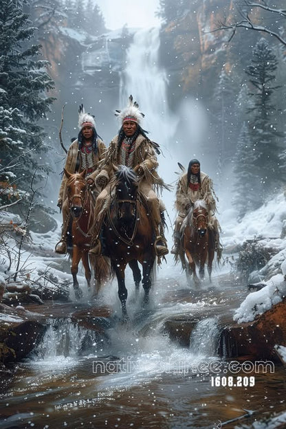 Riders of the Frozen Falls Canvas