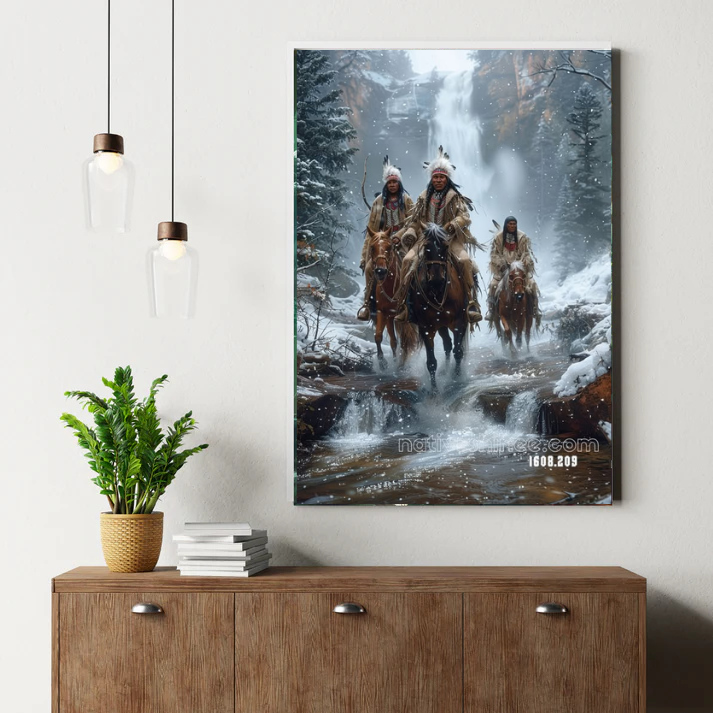 Riders of the Frozen Falls Canvas