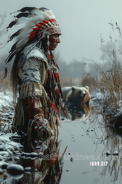 The Warrior and the Bear Canvas