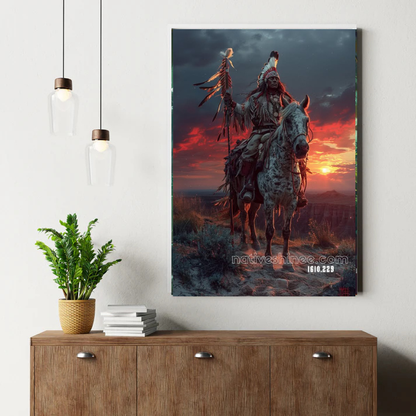 Spirit of the Crimson Horizon Canvas