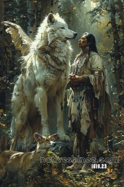 Guardian of the Spirit Wolves Canvas