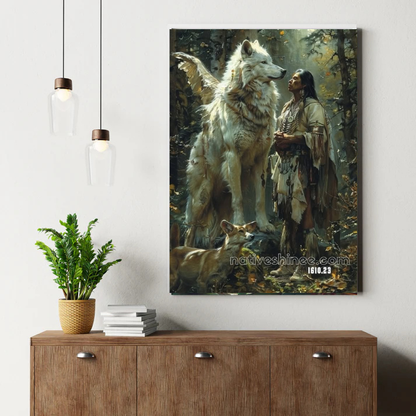 Guardian of the Spirit Wolves Canvas