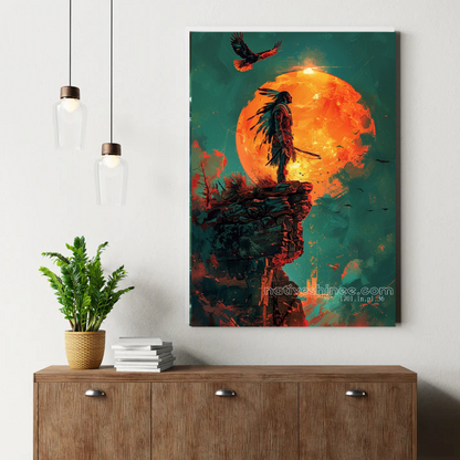 Moonlit Warrior Canvas