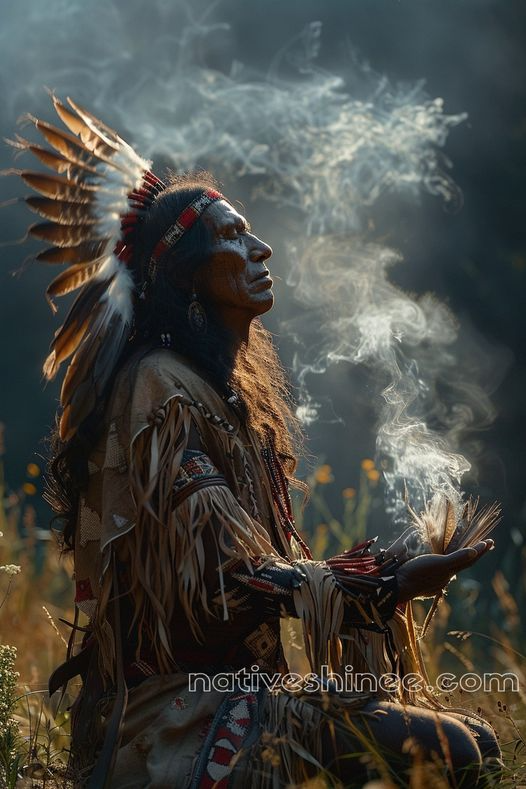 Spiritual Connection with Nature Native American Canvas