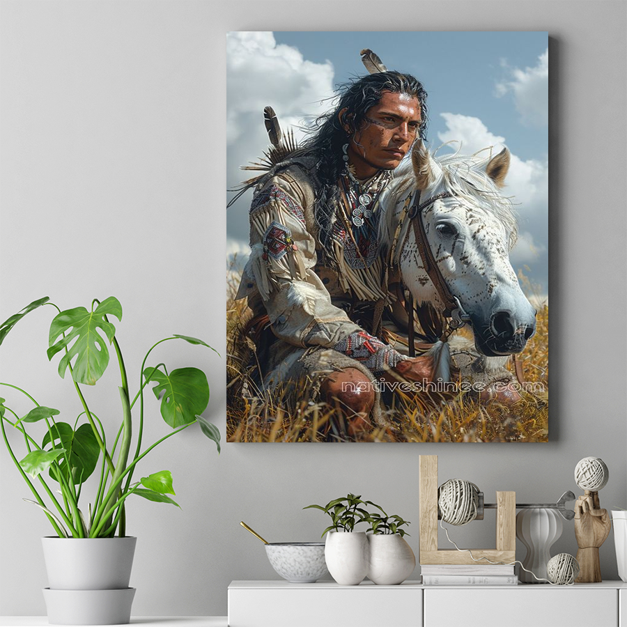 Enduring Friendship Under the Sky Native American Canvas