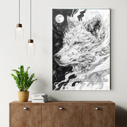 Lunar Wolf Spirit Canvas