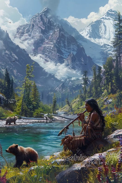 Echo of the Mountain Flute Canvas