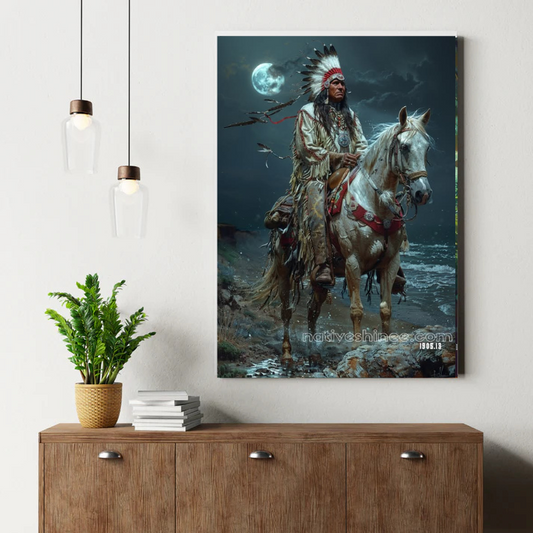 Rider of the Moonlit Shore Canvas