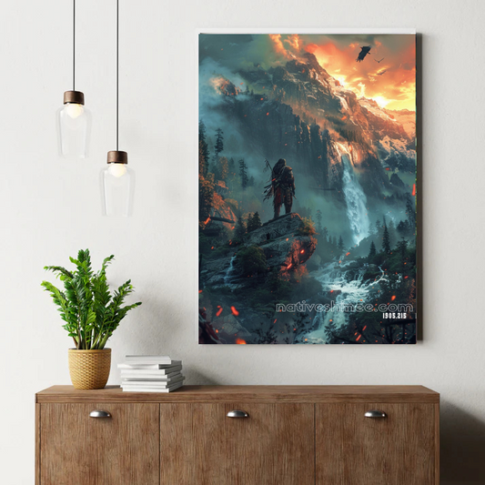 Ember Watch Over the Falls Canvas