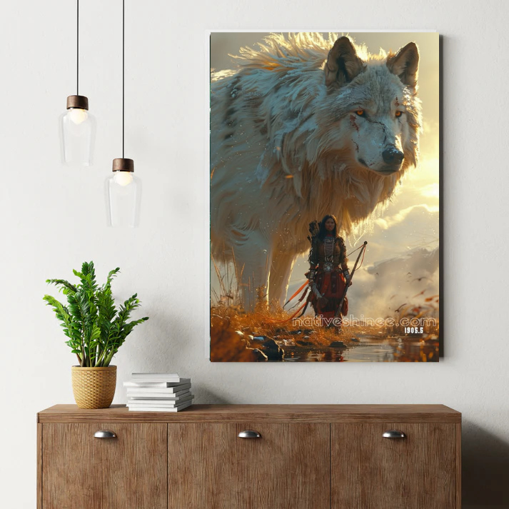 Guardian of the White Wolf Canvas