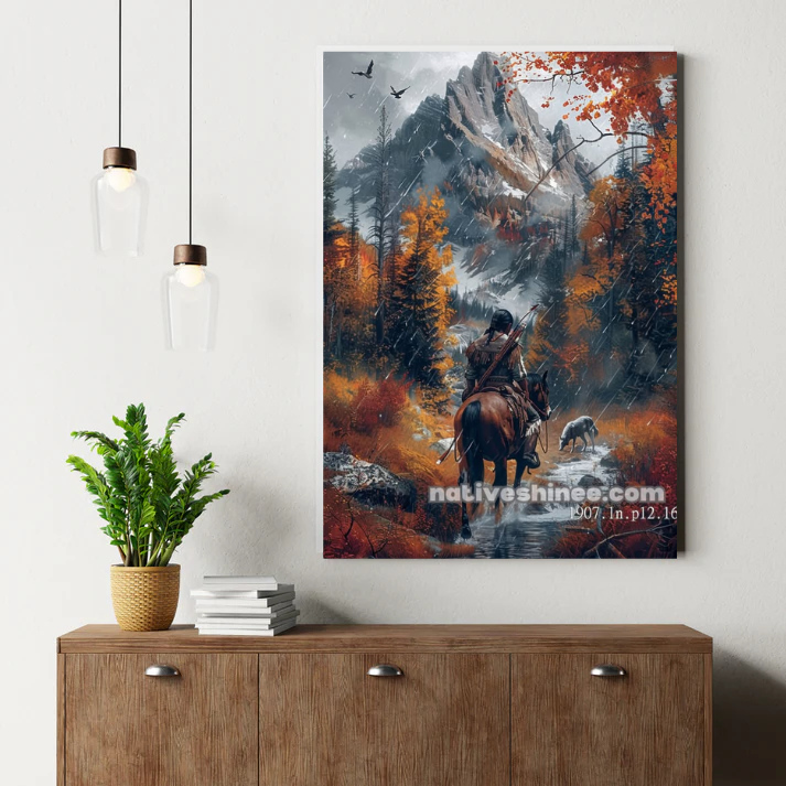 Autumn Ride Through the Mountains Canvas