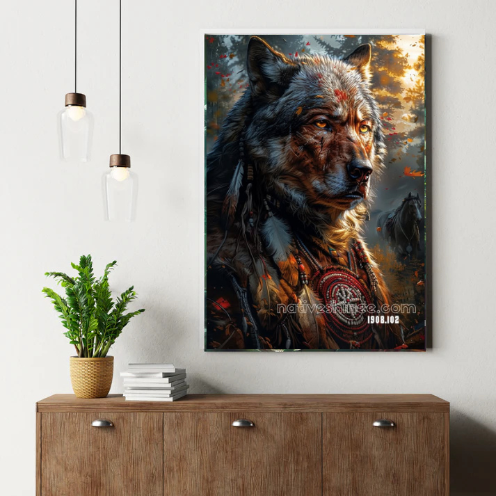 Autumn Ember Totem Canvas