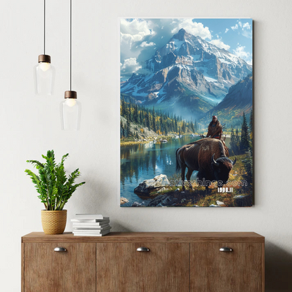 Mountain Spirit Rider Canvas