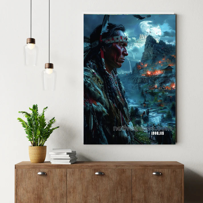 Eclipse Over the Ember Citadel Canvas