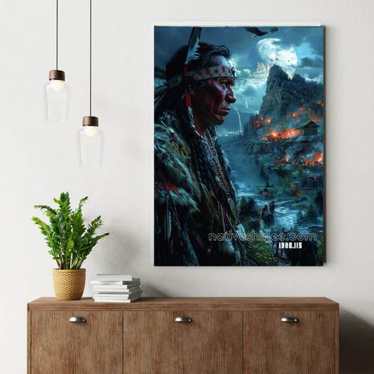 Eclipse Over the Ember Citadel Canvas