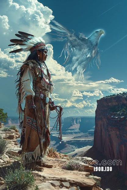 Eagle of the Spirit Sky Canvas