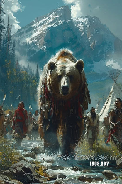 March of the Bear Spirit Canvas