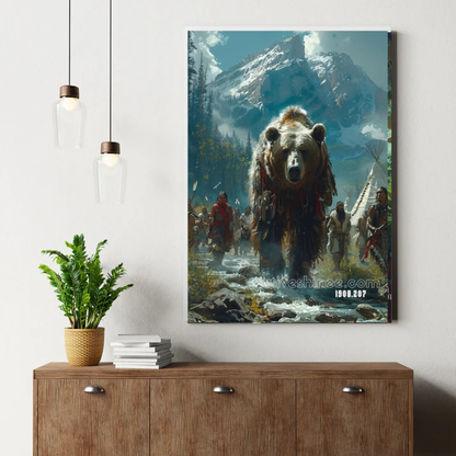 March of the Bear Spirit Canvas