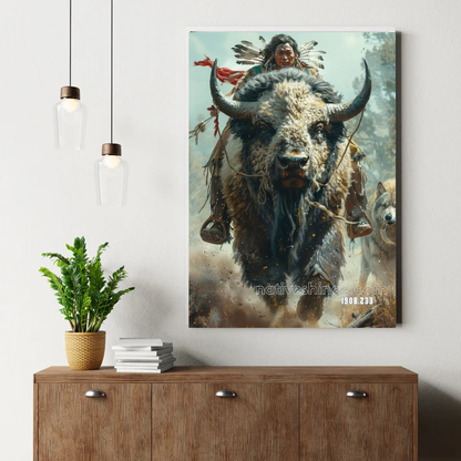 The Great Buffalo Rider Canvas