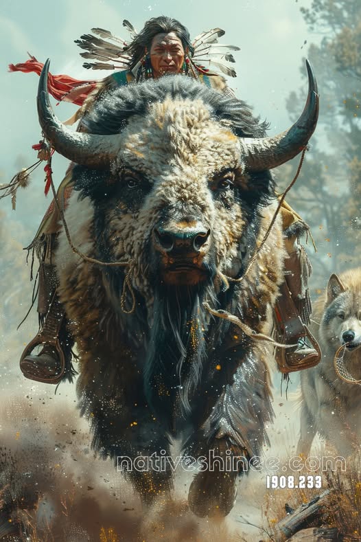 The Great Buffalo Rider Canvas